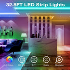 DAYBETTER Led Strip Lights 32.8ft Kit with Remote and Power Supply Color