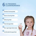 ELOTAME Kids Electric U Shaped Toothbrush Children Cartoon Sonic Automatic
