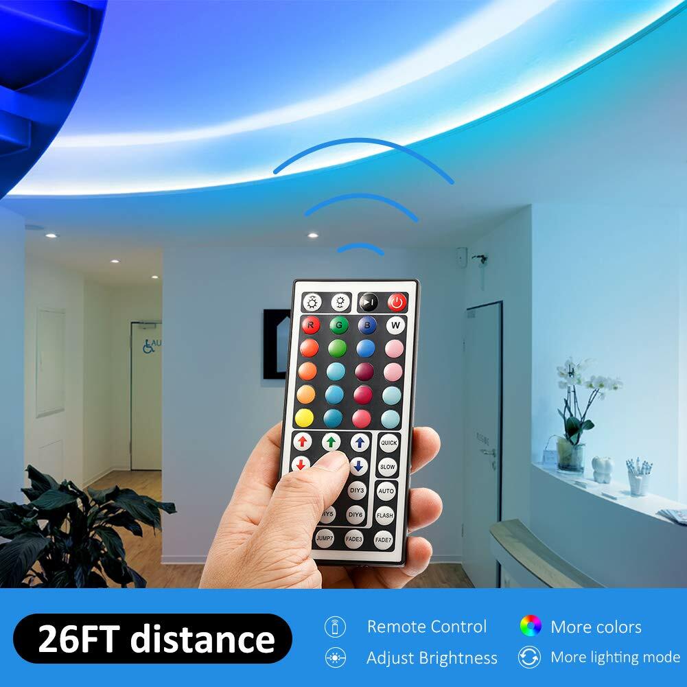 DAYBETTER Led Strip Lights 32.8ft Kit with Remote and Power Supply Color