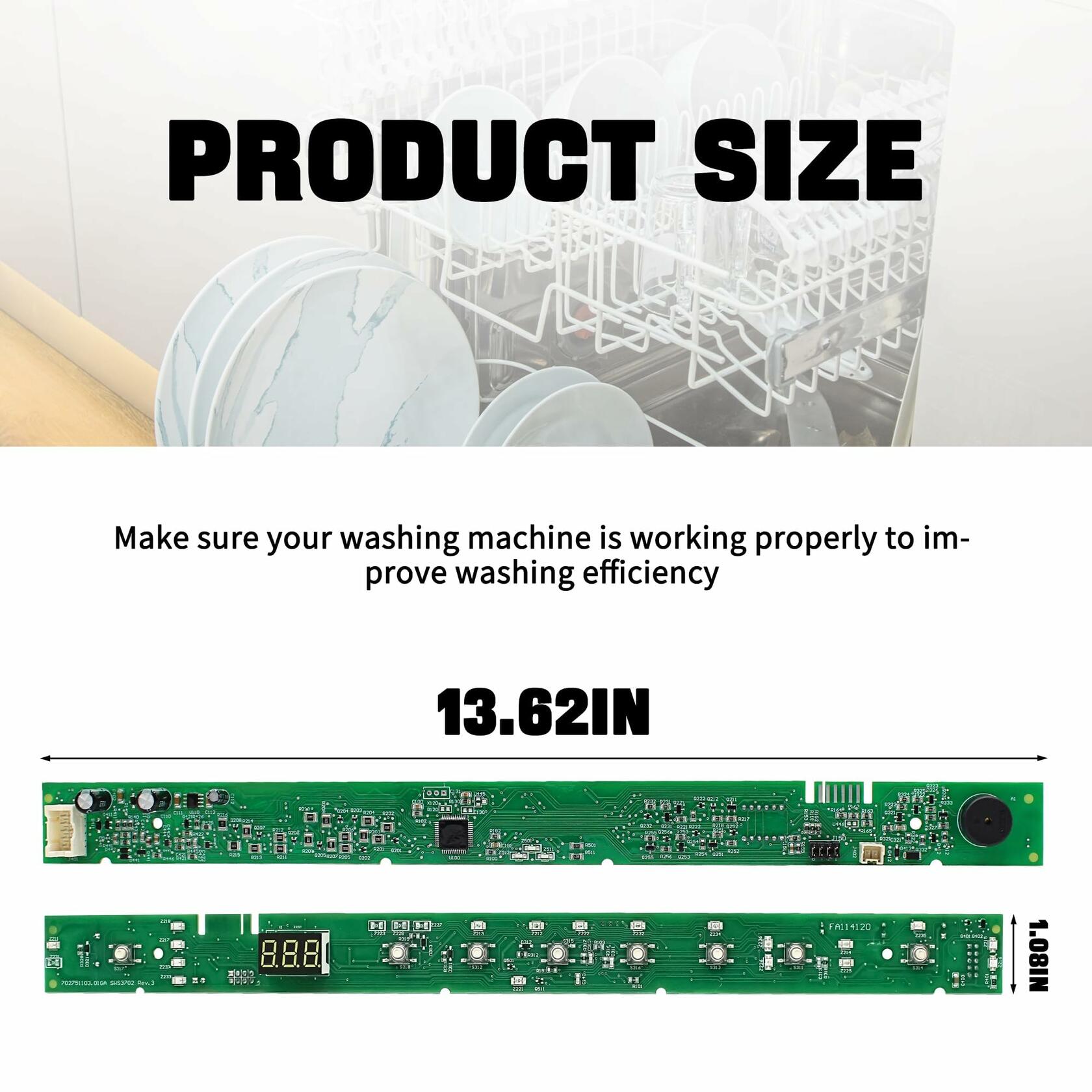 HPUY WD21X31902C WD21X31902 Dishwasher User Interface Control Board