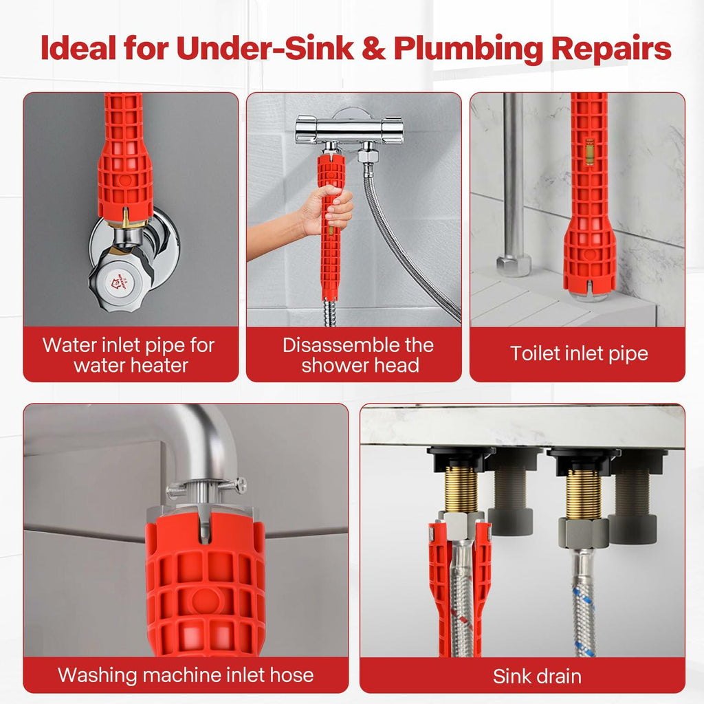 Alocre 8 in-1 Multifunctional Sink & Faucet Installer Wrench - Plumbing Tool for