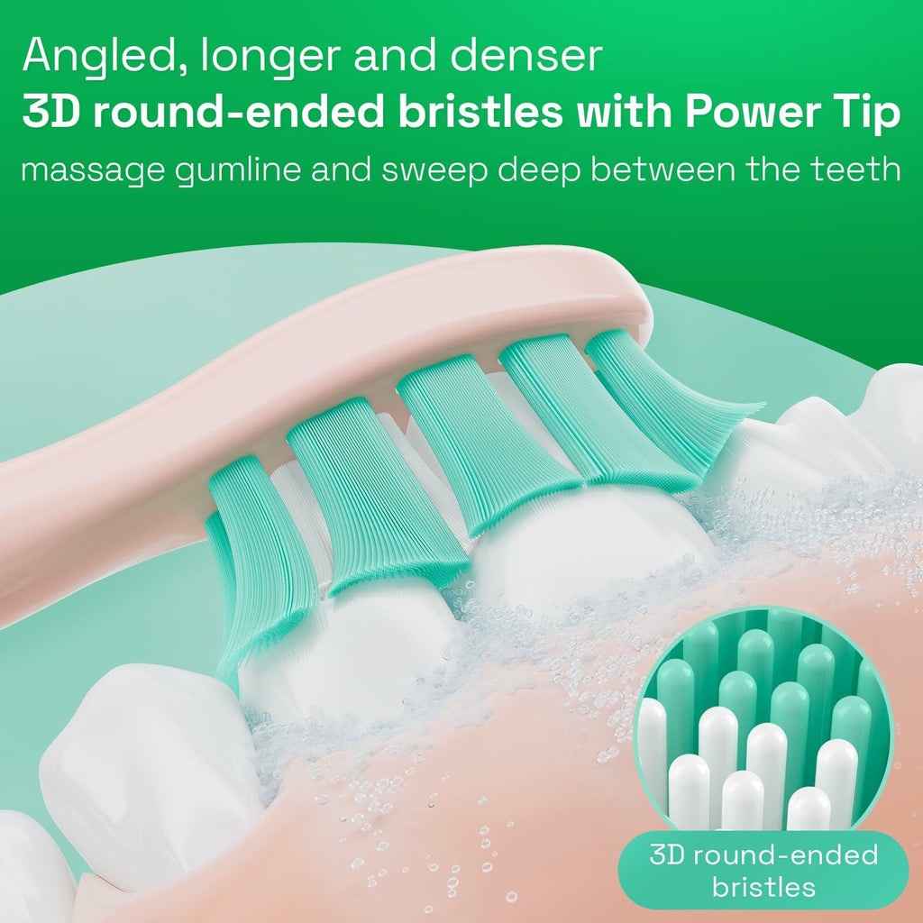Brushmo Plaque Control Replacement Toothbrush Heads, Compatible with Philips