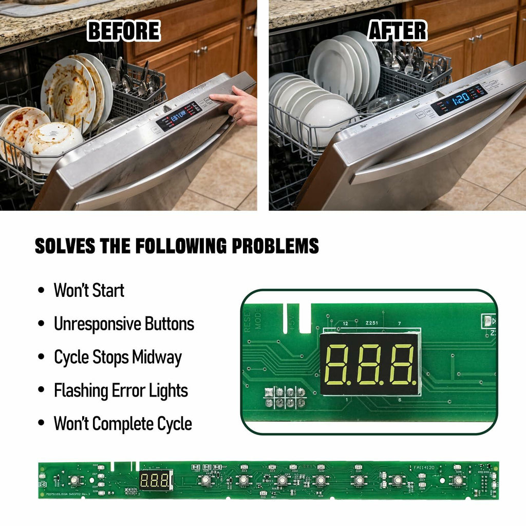 HPUY WD21X31902C WD21X31902 Dishwasher User Interface Control Board