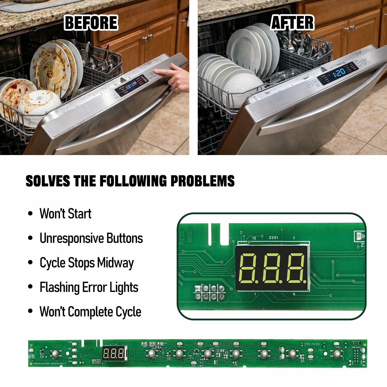 HPUY WD21X31902C WD21X31902 Dishwasher User Interface Control Board