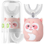 ELOTAME Kids Electric U Shaped Toothbrush Children Cartoon Sonic Automatic