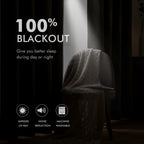 MIULEE 100% Blackout Linen Textured Curtains for Bedroom Solid Thermal Insulated