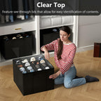 SUOCO 2 Pack Shoe Organizer for Closet, Fits up to 32 Pairs, Small Space Shoe