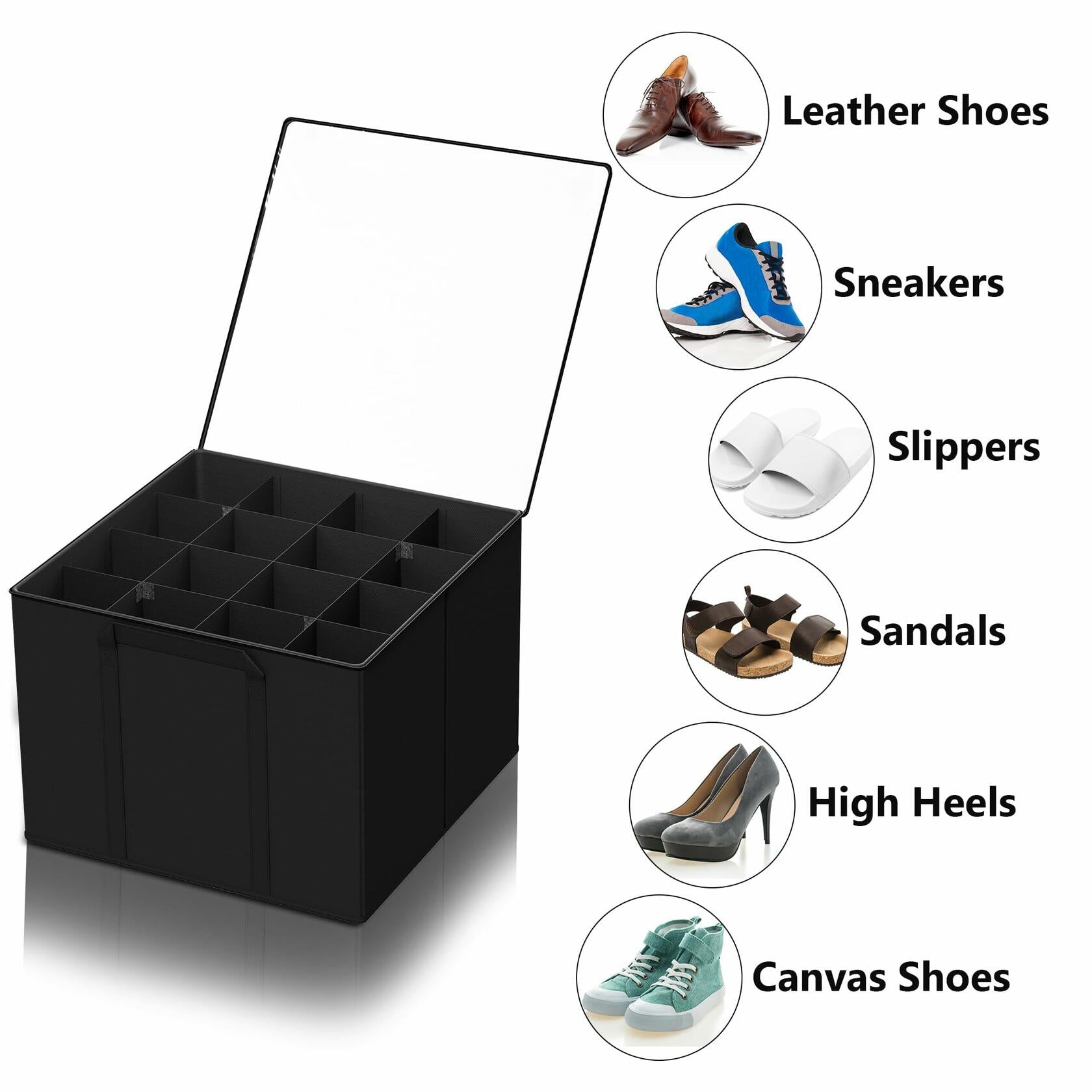 SUOCO 2 Pack Shoe Organizer for Closet, Fits up to 32 Pairs, Small Space Shoe