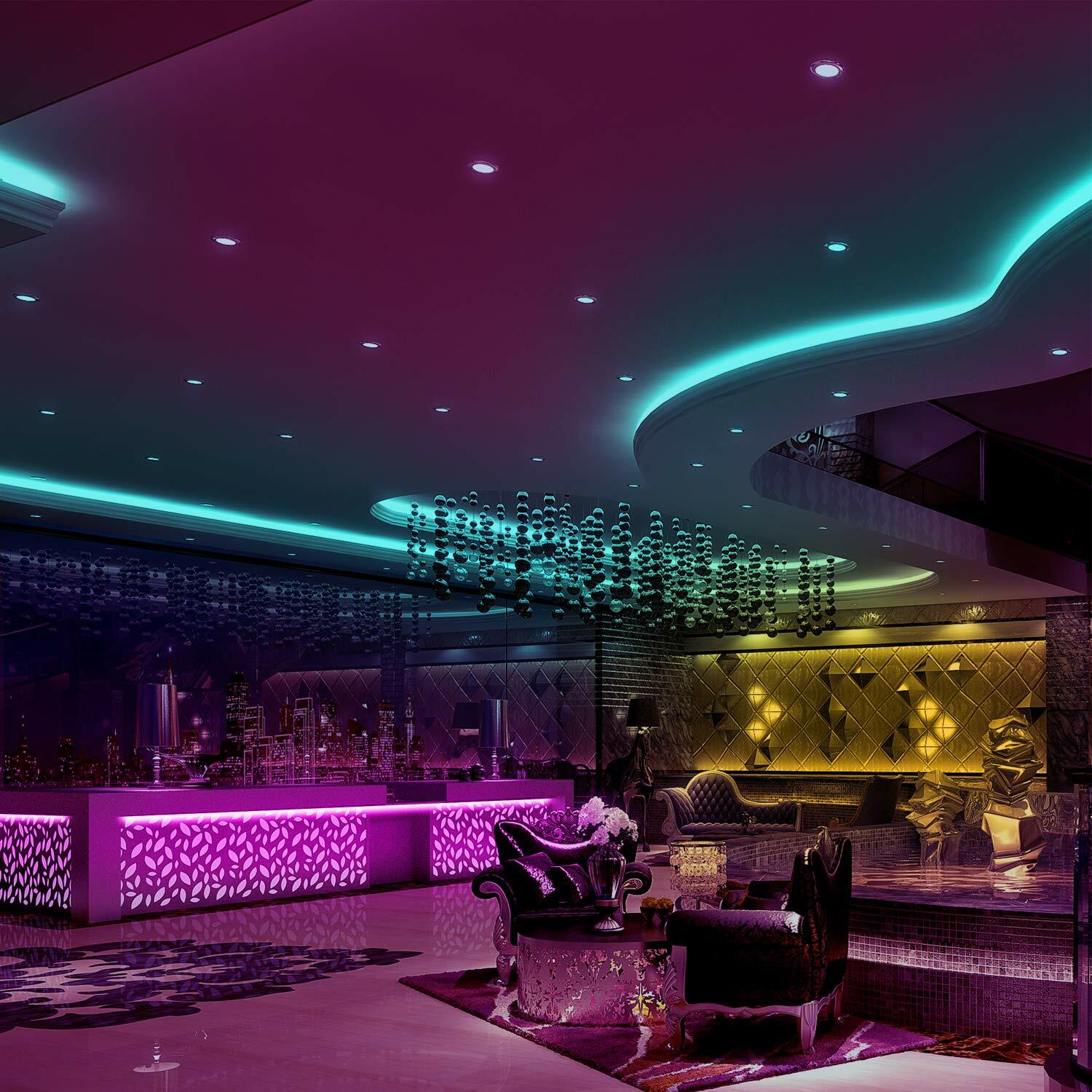 DAYBETTER Led Strip Lights 32.8ft Kit with Remote and Power Supply Color
