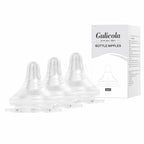 Gulicola Natural Flow Baby Bottle Silicone Nipple Level 1, Slow Flow (S), 1+