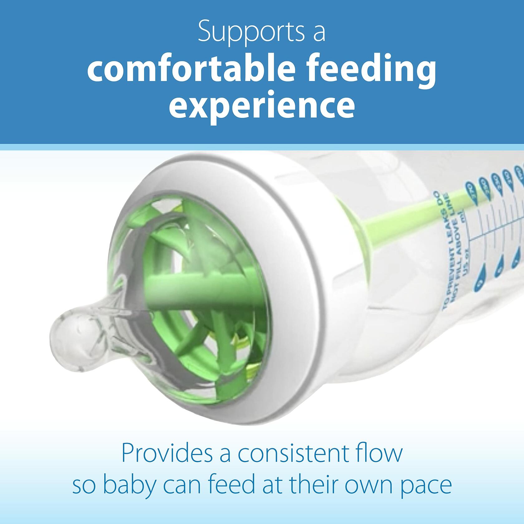 6 Pack Dr. Brown's Natural Flow Preemie Flow Wide-Neck Baby Bottle Silicone