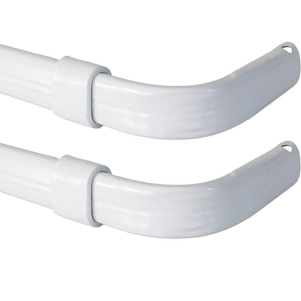 Blu-Pier Tech Heavy Duty Single Rod,Lock Seam Curtain Rod 28 to 48-Inch
