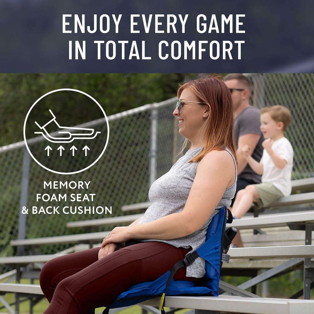 Everlasting Comfort Stadium Seats with Back Support - Adjustable Memory Foam