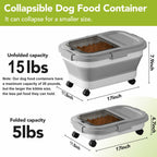 Summark 15 Lbs Dog/Cat Food Storage Container,Collapsible Food Storage