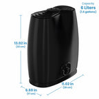 Everlasting Comfort 6L Humidifiers for Bedroom, Quiet 50HR Runtime No-Filter