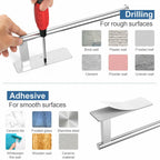 CUXIXA Paper Towel Holder Under Cabinet 2 Pack, Upgraded Adhesive Paper Towel