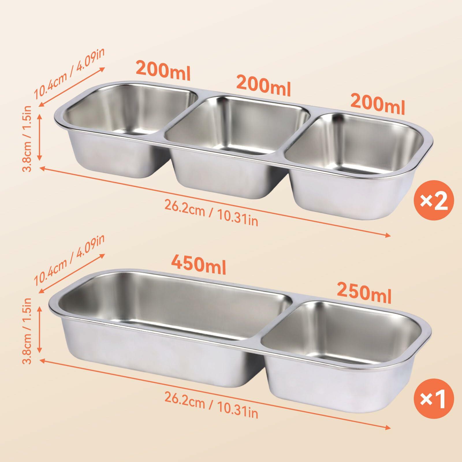 WELTOKE 3 Pack Stainless Steel Snackle Box for Kids & Adults,Metal Snack Containers with Lids,Reusable Snack Container for School, Work, Home & Travel