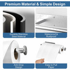 CUXIXA Paper Towel Holder Under Cabinet 2 Pack, Upgraded Adhesive Paper Towel