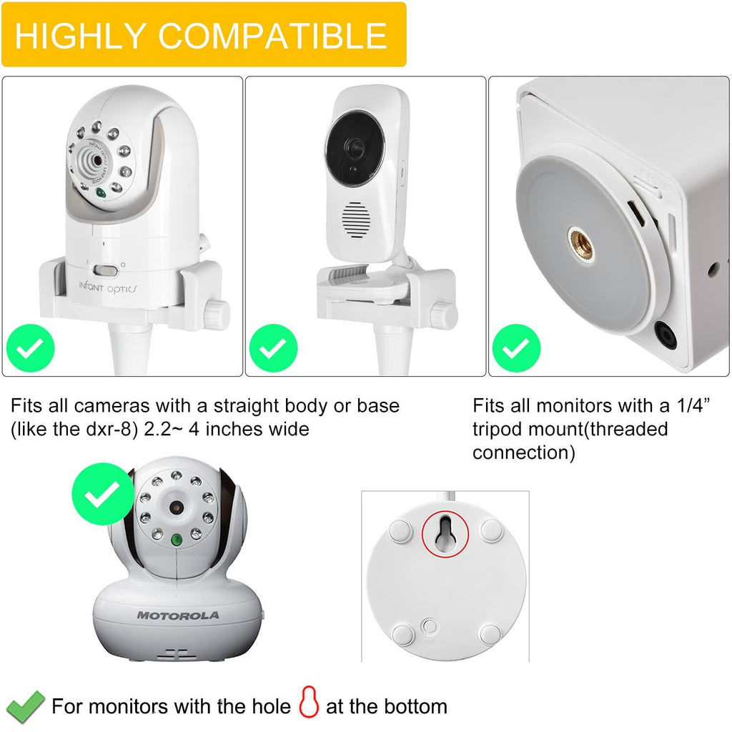 iTODOS Baby Monitor Floor Stand Holder Mount Compatible with Infant Optics DXR-8