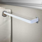 Blu-Pier Tech Heavy Duty Single Rod,Lock Seam Curtain Rod 28 to 48-Inch
