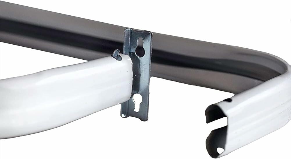 Blu-Pier Tech Heavy Duty Single Rod,Lock Seam Curtain Rod 28 to 48-Inch