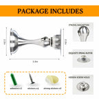 Magnetic Door Stopper 6 Pack Brushed Nickel No Drilling Needed 3M Adhesive or Screw Mount Soft-Catch Magnetic Door Holder for Home & Office