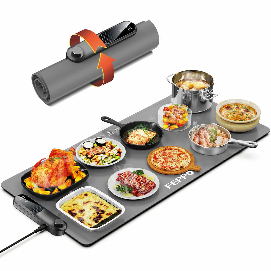 FEPPO Food Warming Mat, (XXL 35”x16”) Electric Warming Trays for Buffets Party,