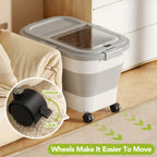 Summark 15 Lbs Dog/Cat Food Storage Container,Collapsible Food Storage