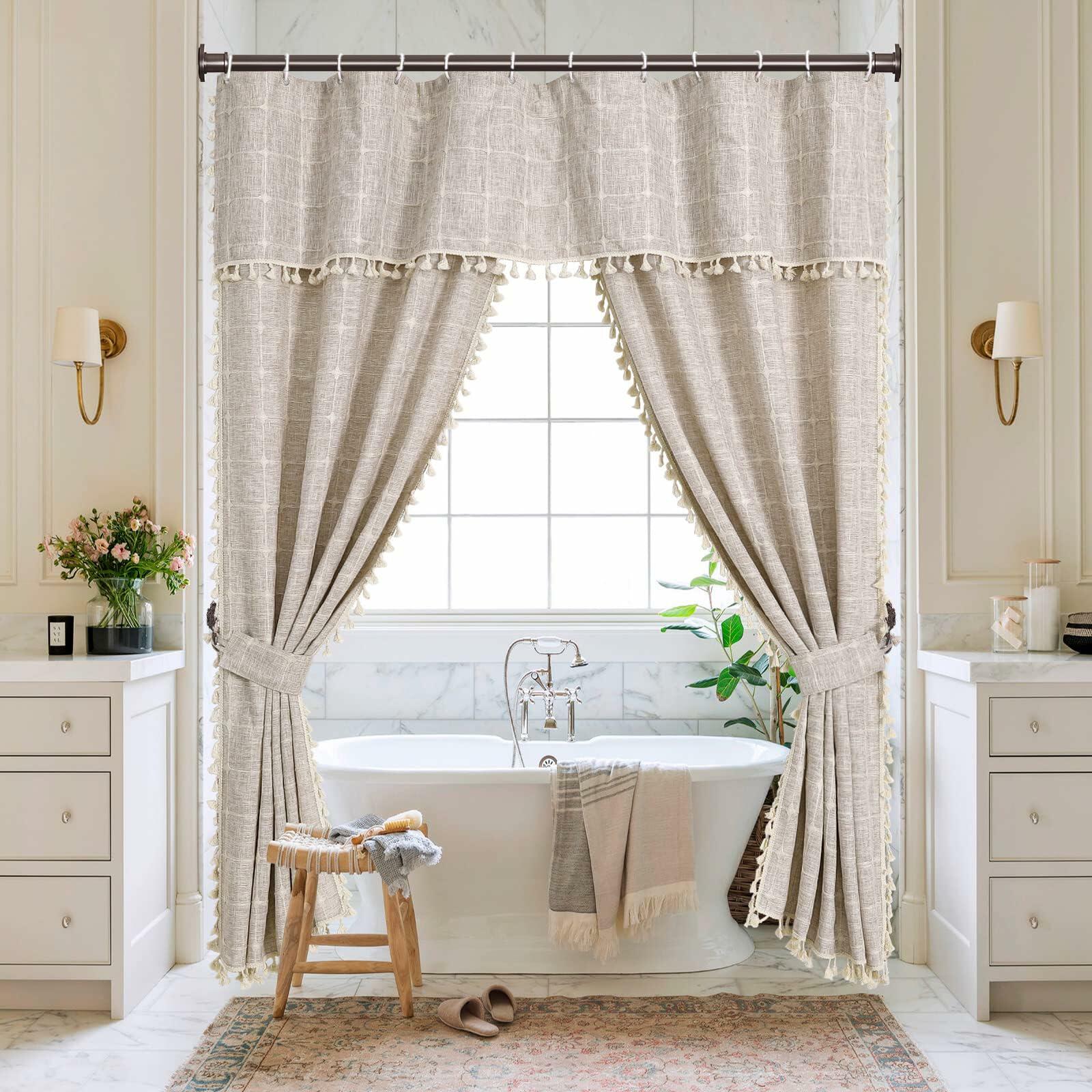 BRIOFOX Shower Curtain Rod Adjustable 18-78 Inch, No Drilling Non Slip Stainless