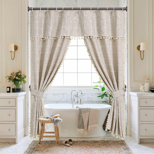 BRIOFOX Shower Curtain Rod Adjustable 18-78 Inch, No Drilling Non Slip Stainless