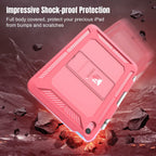 TiMOVO Case for iPad (A16) 11th Generation 11 Inch 2025, iPad 10th Generation Case 2022 with Screen Protector, Heavy Duty Shockproof Rugged Protective Cover, Watermelon Pink