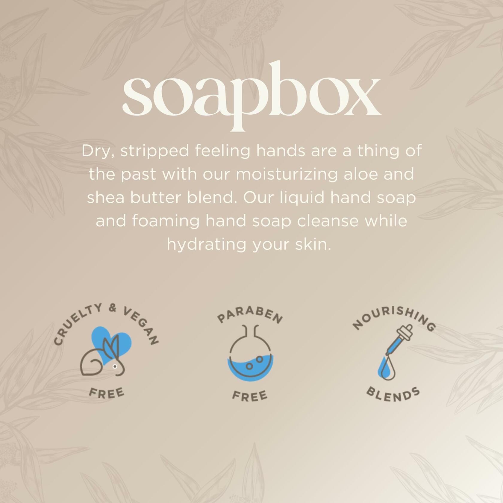 3 Pack Soapbox Liquid Hand Soap, Coconut Milk & Sandalwood, Gentle & Moisturizing Hand Wash for Kitchen and Bathroom, Vegan & Cruelty Free Scented Hand Soap 12 Ounce Pump Bottles