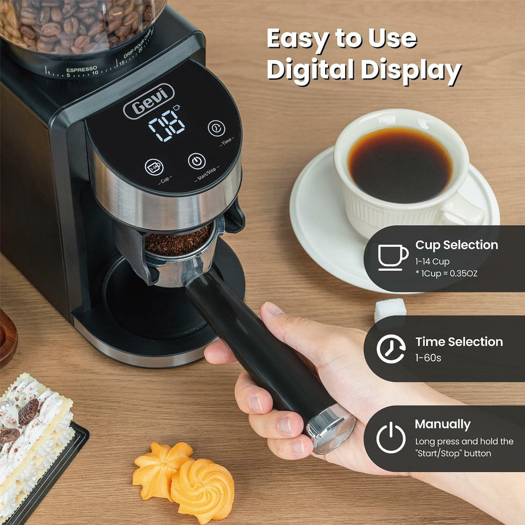 Gevi Coffee Grinder Electric,Coffee Bean Grinder with 35 Grind Settings for
