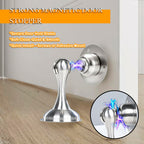 Magnetic Door Stopper 6 Pack Brushed Nickel No Drilling Needed 3M Adhesive or Screw Mount Soft-Catch Magnetic Door Holder for Home & Office