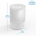 Everlasting Comfort 2.5L Top Fill Humidifier for Bedroom – Quiet, Easy to Fill &