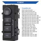 Obaee 4x4 Transfer Case Switch, 4WD Wheel Drive Switch Button, Compatible with 1999-2002 Chevrolet Silverado, Chevy Suburban, Tahoe, Avalanche, GMC Yukon, Sierra, Replaces OE 19168767 15709327 901-062
