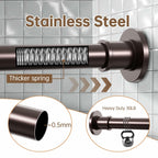 BRIOFOX Shower Curtain Rod Adjustable 18-78 Inch, No Drilling Non Slip Stainless