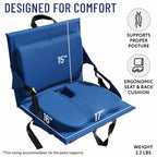 Everlasting Comfort Stadium Seats with Back Support - Adjustable Memory Foam
