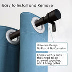 Byondeth Curtain Rods for Windows 16 to 88 Inches Adjustable Length 1 Inch