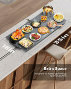FEPPO Food Warming Mat, (XXL 35”x16”) Electric Warming Trays for Buffets Party,