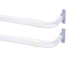 Blu-Pier Tech Heavy Duty Single Rod,Lock Seam Curtain Rod 28 to 48-Inch