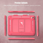TiMOVO Case for iPad (A16) 11th Generation 11 Inch 2025, iPad 10th Generation Case 2022 with Screen Protector, Heavy Duty Shockproof Rugged Protective Cover, Watermelon Pink