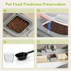 Summark 15 Lbs Dog/Cat Food Storage Container,Collapsible Food Storage