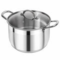 Kirecoo Stainless Steel Stock Pot - 12 Quart Heavy Duty Stock Cooking Pot with Visible Lid for Pasta, Soup, Spaghetti, Nonstick Thick Bottom Big Stockpot, Cookware for Canning, Boiling, Simmer