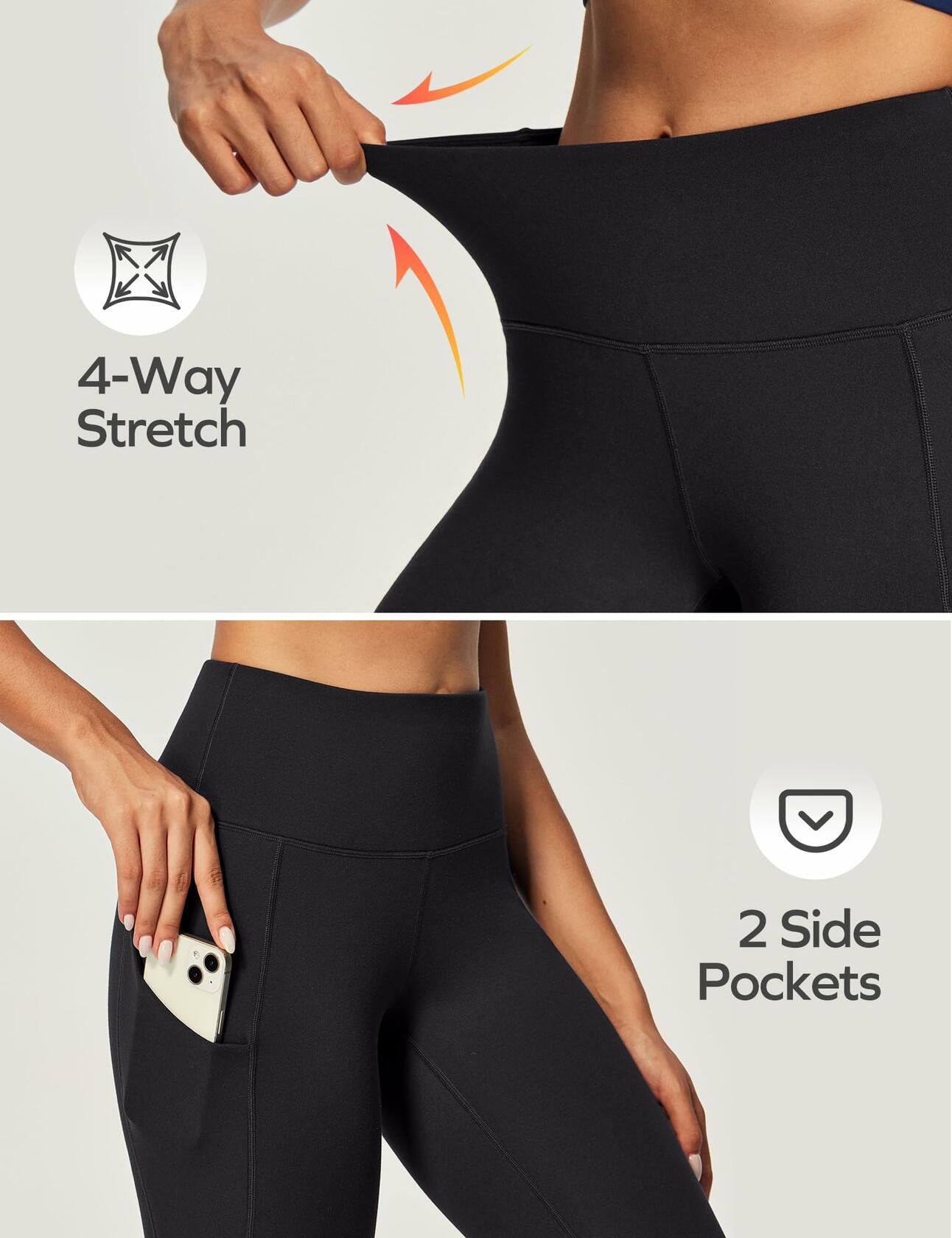 Ewedoos Fleece Lined Leggings Women Thermal Leggings for Women with Pockets High