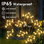 JJGoo Solar Garden Lights, New Upgraded 2 Pack Solar Swaying Starburst Light,