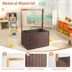 Wisreach Wooden Baby Shower Crate Closet, Baby Storage Crate with Handle,