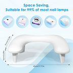 LIONVISON Arm Rest for Nails Tech U Shaped - Comfortable Manicure Nail Hand Rest Pillow Cushion, Nail Armrest Stand for Acrylic Nail Art Tech, Quick Installation, White
