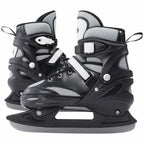 Navaris Adjustable Ice Skates for Kids - Comfortable & Robust Ice Skate Shoes for Boys and Girls - Perfect for Training, Hockey, Figure Skating and Leisure - Size EU 31-34, Grey