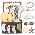 Wisreach Wooden Baby Shower Crate Closet, Baby Storage Crate with Handle,